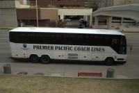 Velký snímek autobusu značky Prevost, typu H3-41