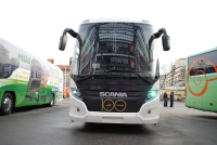 Velký snímek autobusu značky Scania, typu Touring