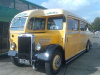 Velký snímek autobusu značky Plaxton, typu Leyland Tiger PS1