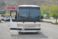 Velký snímek autobusu značky Prevost, typu X3-45