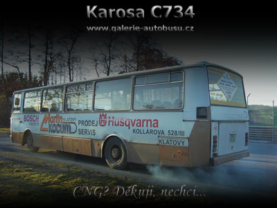 Tapeta na plochu s autobusem značky Karosa, typu C734
