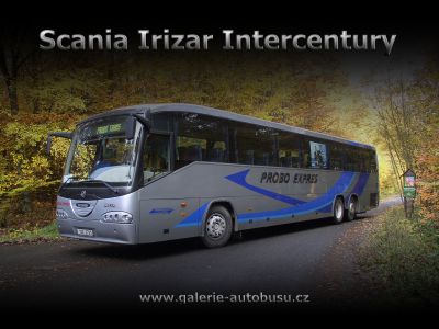Tapeta na plochu s autobusem značky Scania, typu Irizar Intercentury
